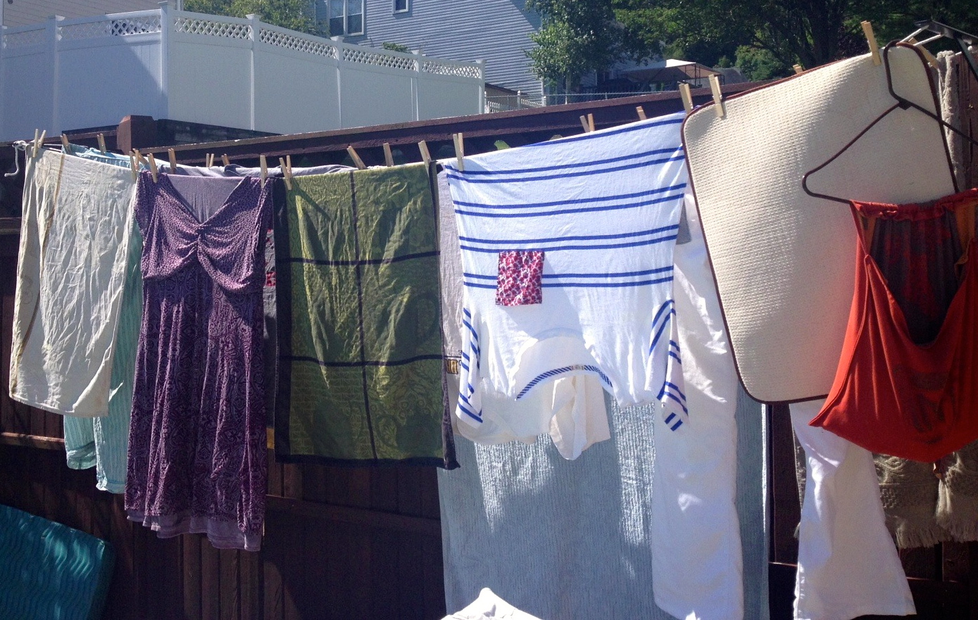 clothesline backyard laundry