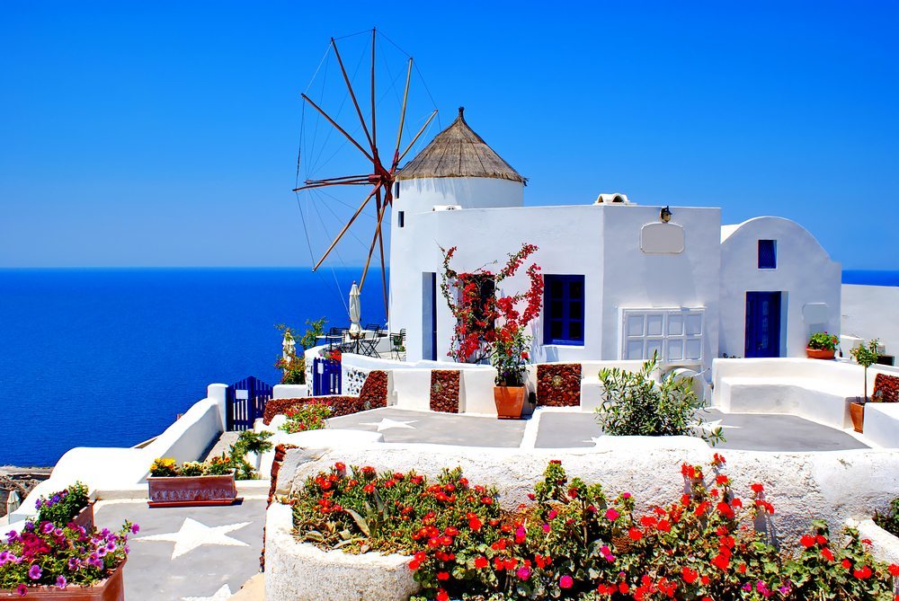 Santorini, one of the Greek isles. Photo: Shutterstock/Yiannis Papadimitriou