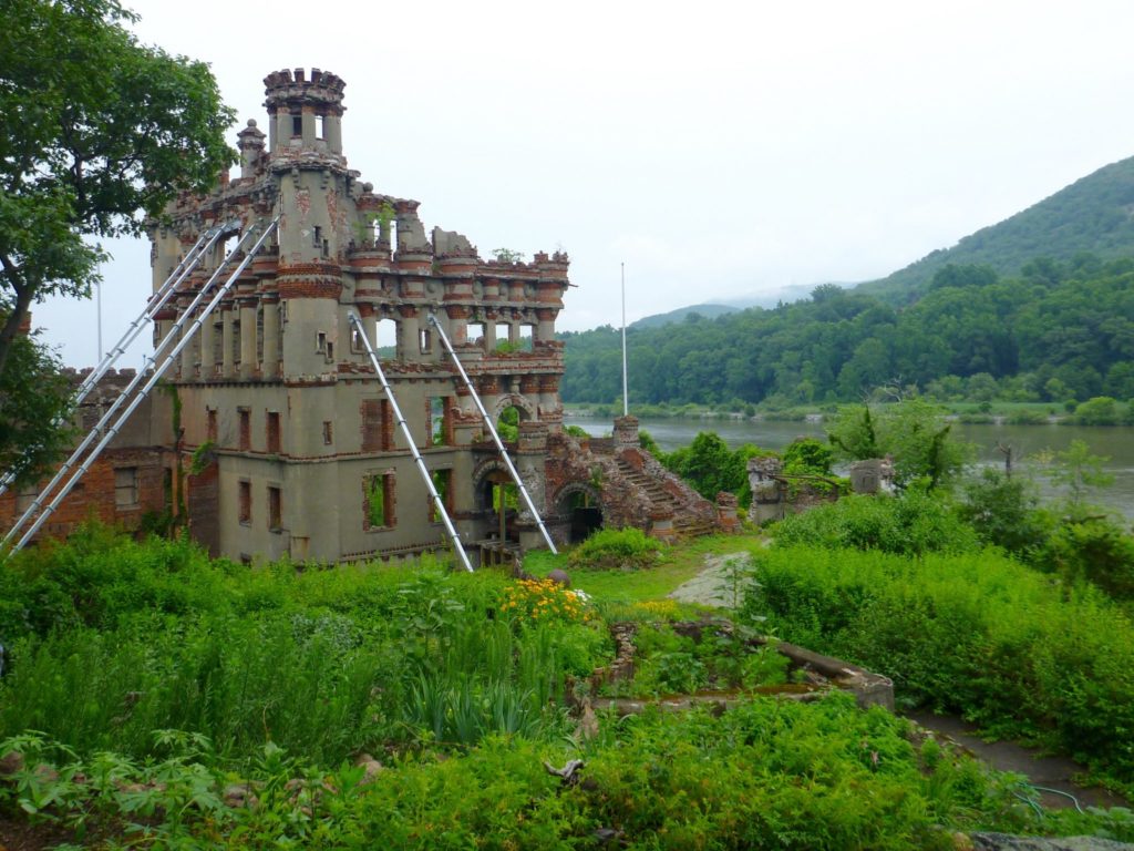 Facade of Bannerman Castle - tours depart from Beacon NY.