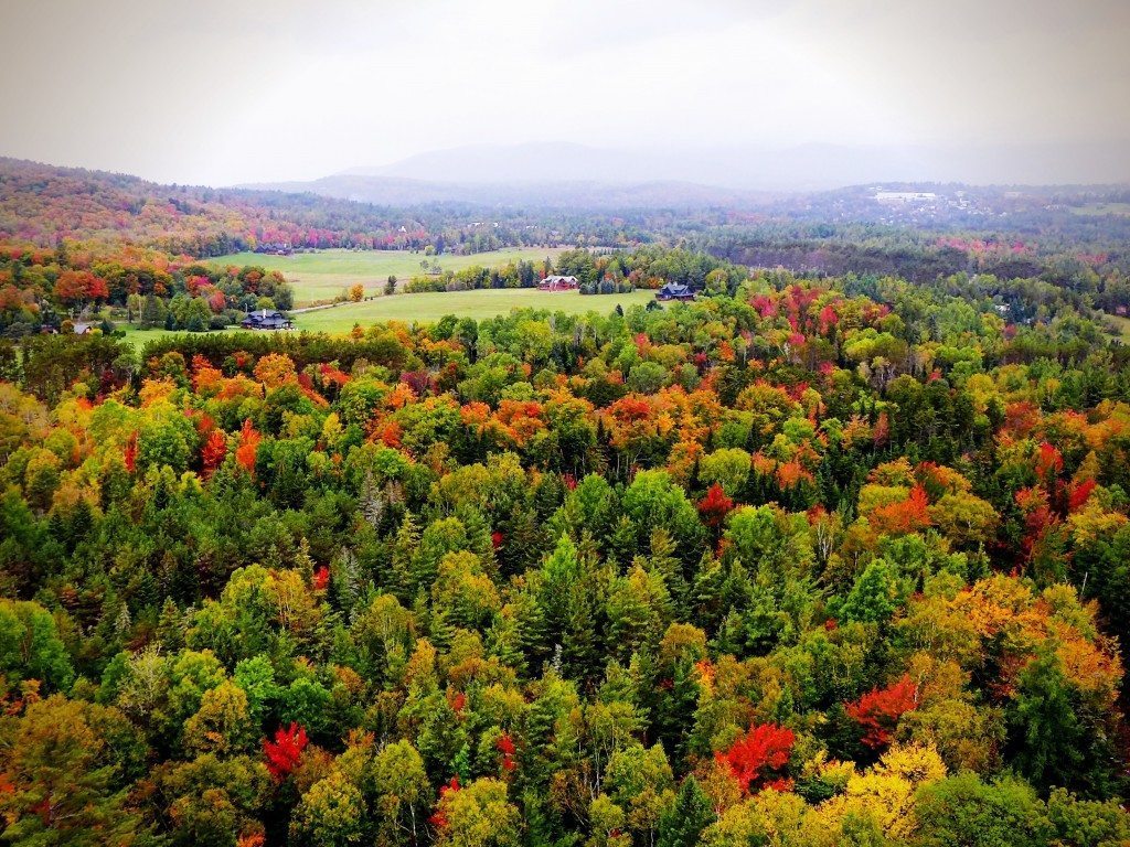 Autumn view of Lake Placid NY, one of the best places to see the leaves change.