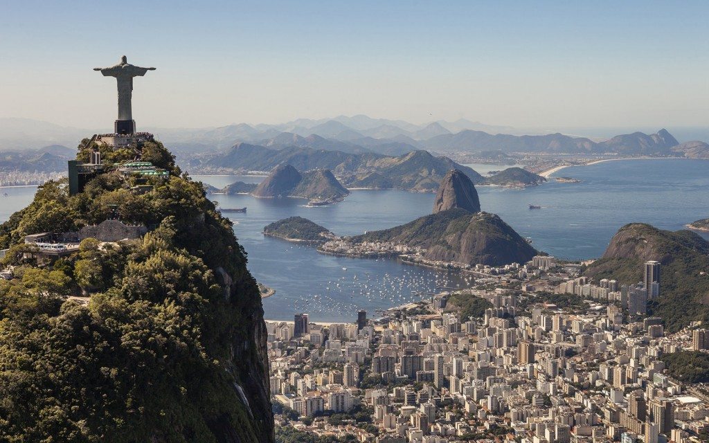 Brazil, Rio de Janeiro, cariocas landscape, general view with the Christ of Corcovado