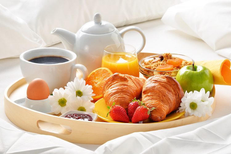 breakfast tray for breakfast in bed for Mother's Day