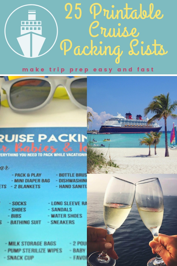 Download one of these printable cruise packing lists to help you get ready for your vacation. They're an essential tool to help you pack everything you need and to leave behind the things you don't! #printables #cruisepackingtips #packinglist